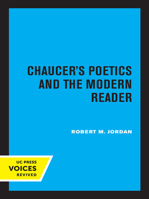 cover image of Chaucer's Poetics and the Modern Reader
